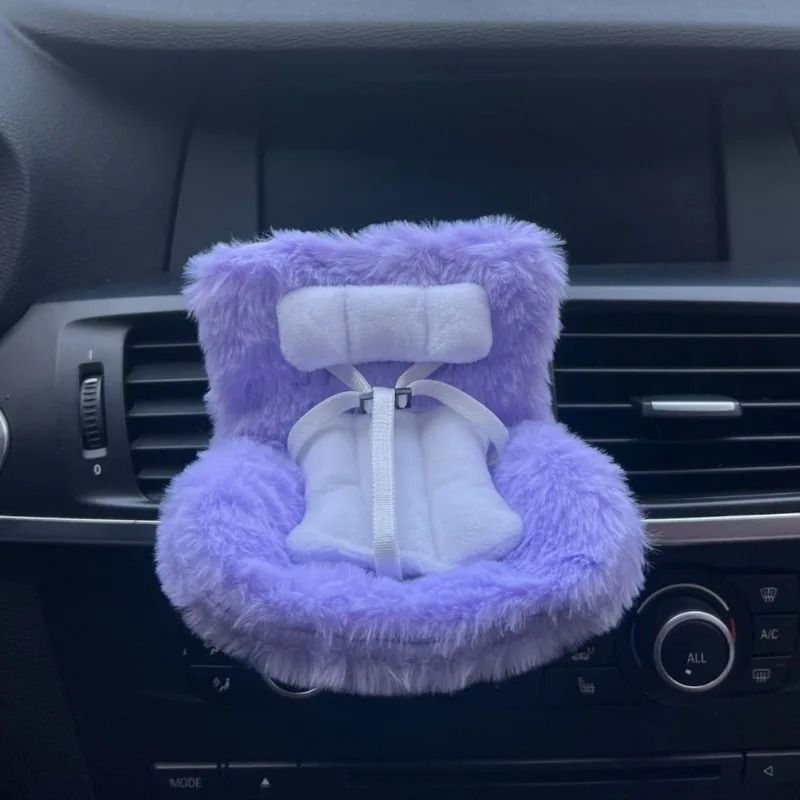 Cute Labubu Doll Car Safety Seat Chair For Car Interior Decor 4