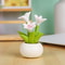 Flower Pot Elf Mini Bonsai Decor Figurine For Car Desktop 8