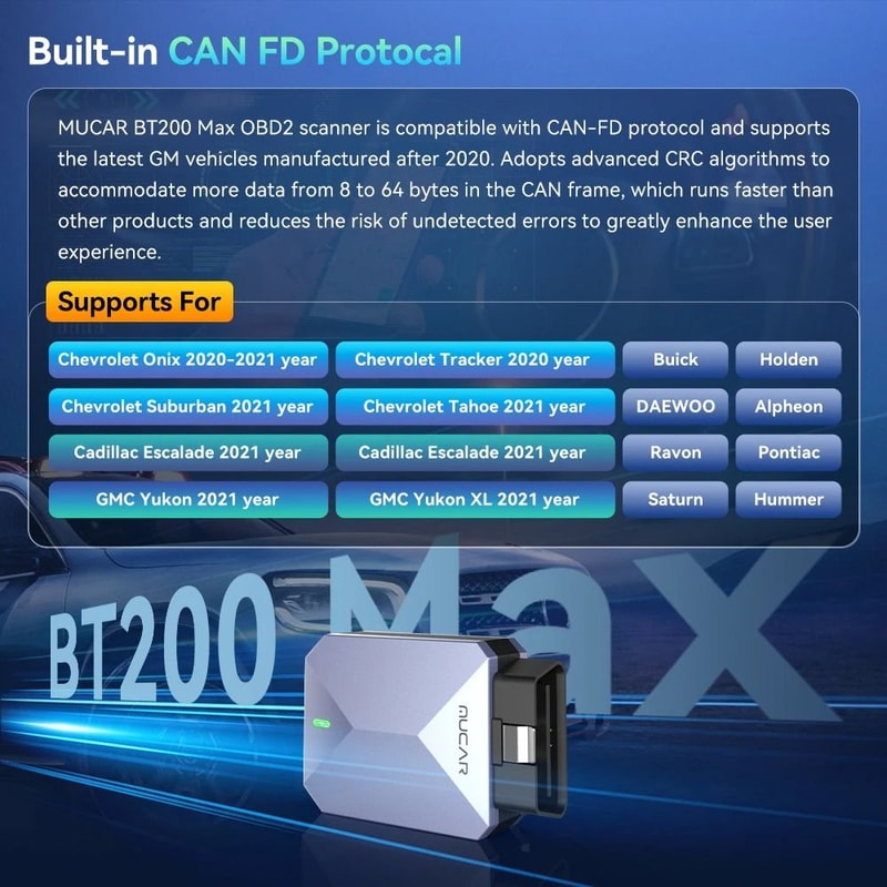 MUCAR BT200 MAX AI OBD2 Scanner With Full System Diagnostics Bidirectional Control 2
