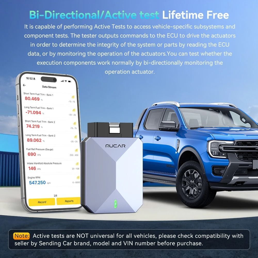 MUCAR BT200 MAX AI OBD2 Scanner With Full System Diagnostics Bidirectional Control 3