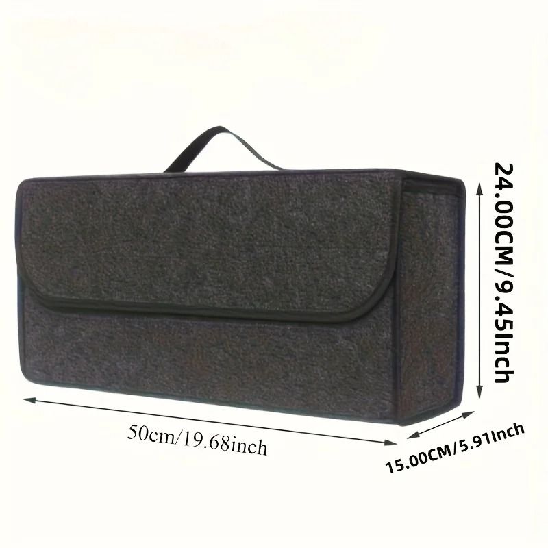 Large Soft Felt Car Trunk Organizer Storage Bag For Tools Groceries Travel Essentials 3