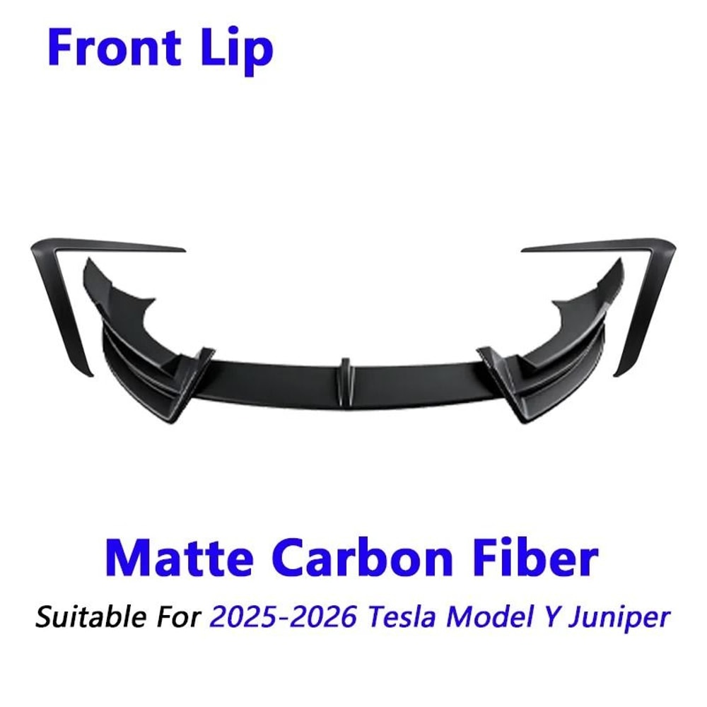 AD Gloss Black Front Lip Side Skirt Body Kit For Tesla Model Y Juniper 2025 9