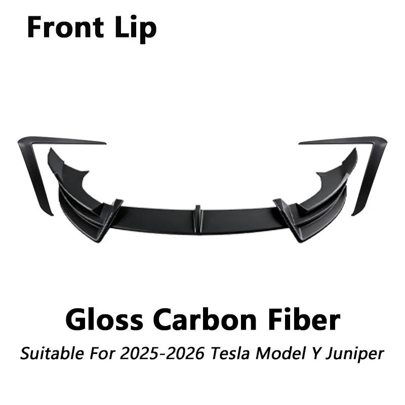 AD Gloss Black Front Lip Side Skirt Body Kit For Tesla Model Y Juniper 2025 10