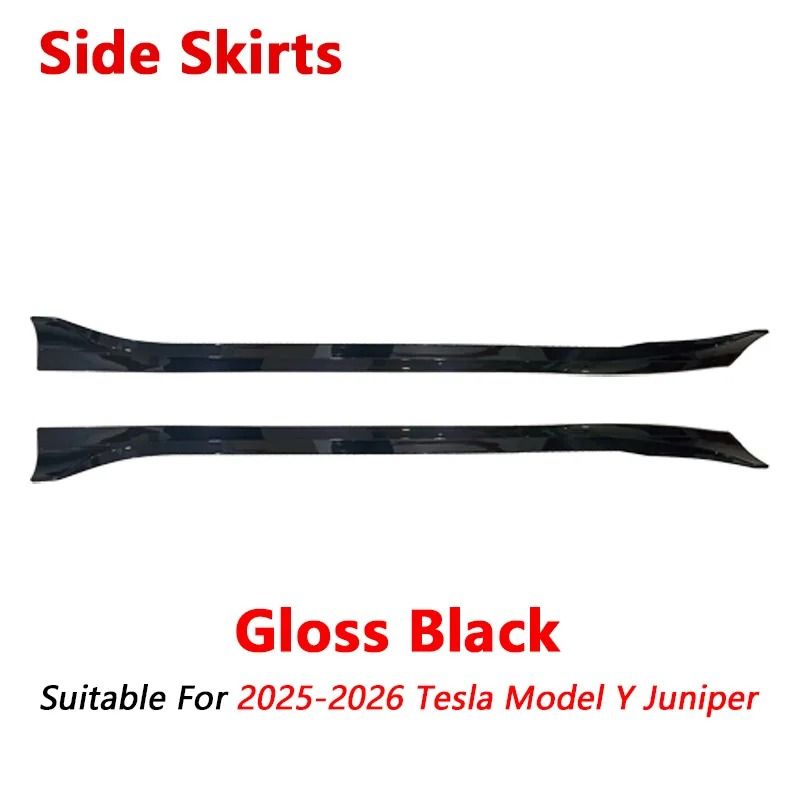 AD Gloss Black Front Lip Side Skirt Body Kit For Tesla Model Y Juniper 2025 12