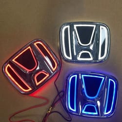 5d led honda rear emblem light badge sticker for civic, accord, cr-v & more