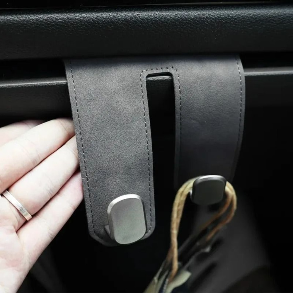 Luxury Leather Glove Box Hook Front Row Storage Organizer For Car Interiors 5
