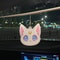 Pink Cute Cat Car Fragrance Pendant With English Pear Freesia Scent 4