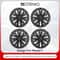 Tesla Model Y 19 Inch Turbine Style Matte Black Hubcap Covers Set Of 4 8