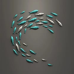 3d electroplated fish wall decoration pendant