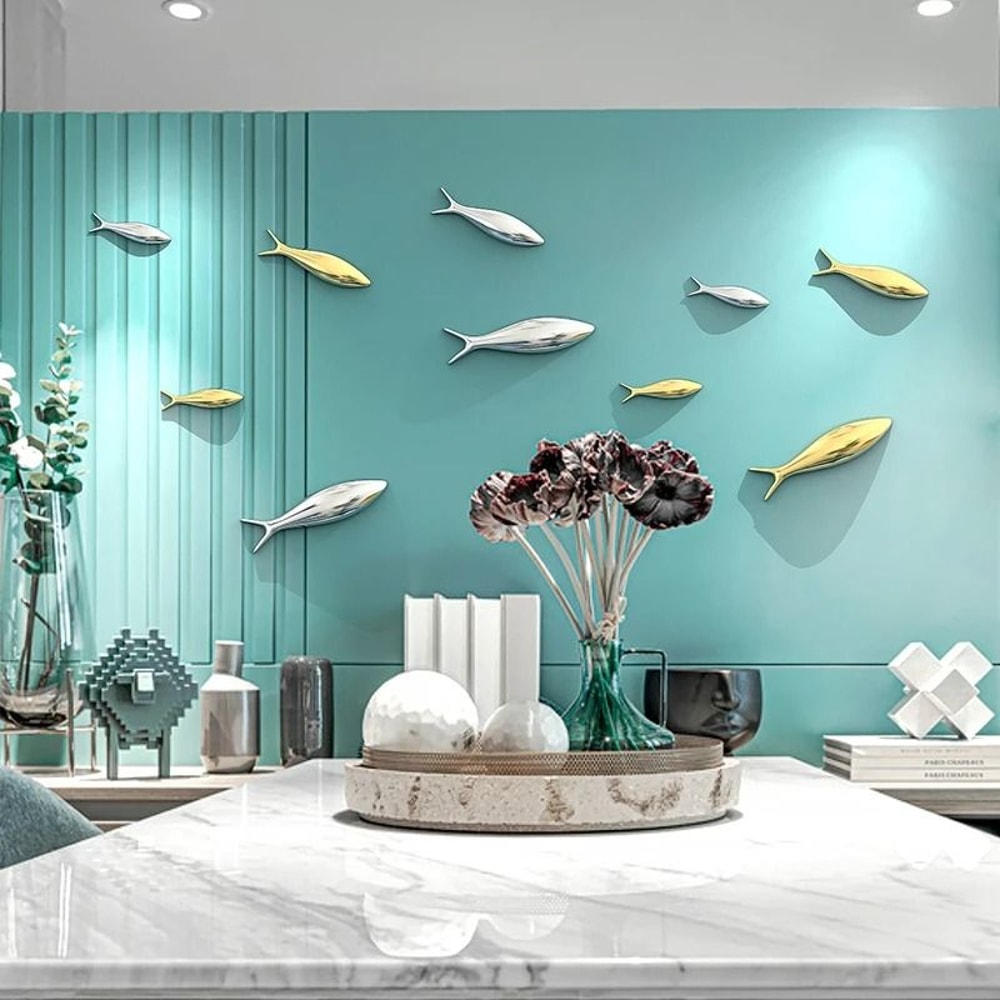 3D Electroplated Fish Wall Decoration Pendant 4