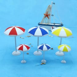 mini beach umbrella dollhouse decor for diy crafts & ocean scene displays