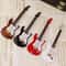 Mini Wooden Electric Guitar Ornament With Stand For Music Lovers Desktop Decor 1