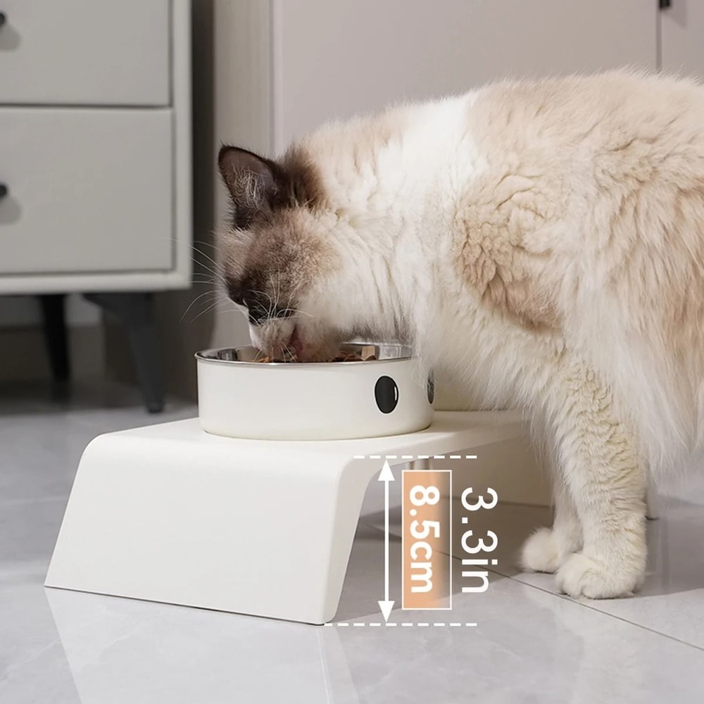 Elevated Adjustable Raised Dog Feeder With Double Stainless Steel Bowls For Small Medium Large Pet 4