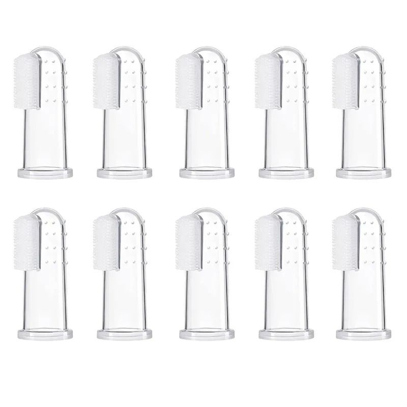 Soft Silicone Finger Pet Toothbrush For Dogs Cats Dental Care 8