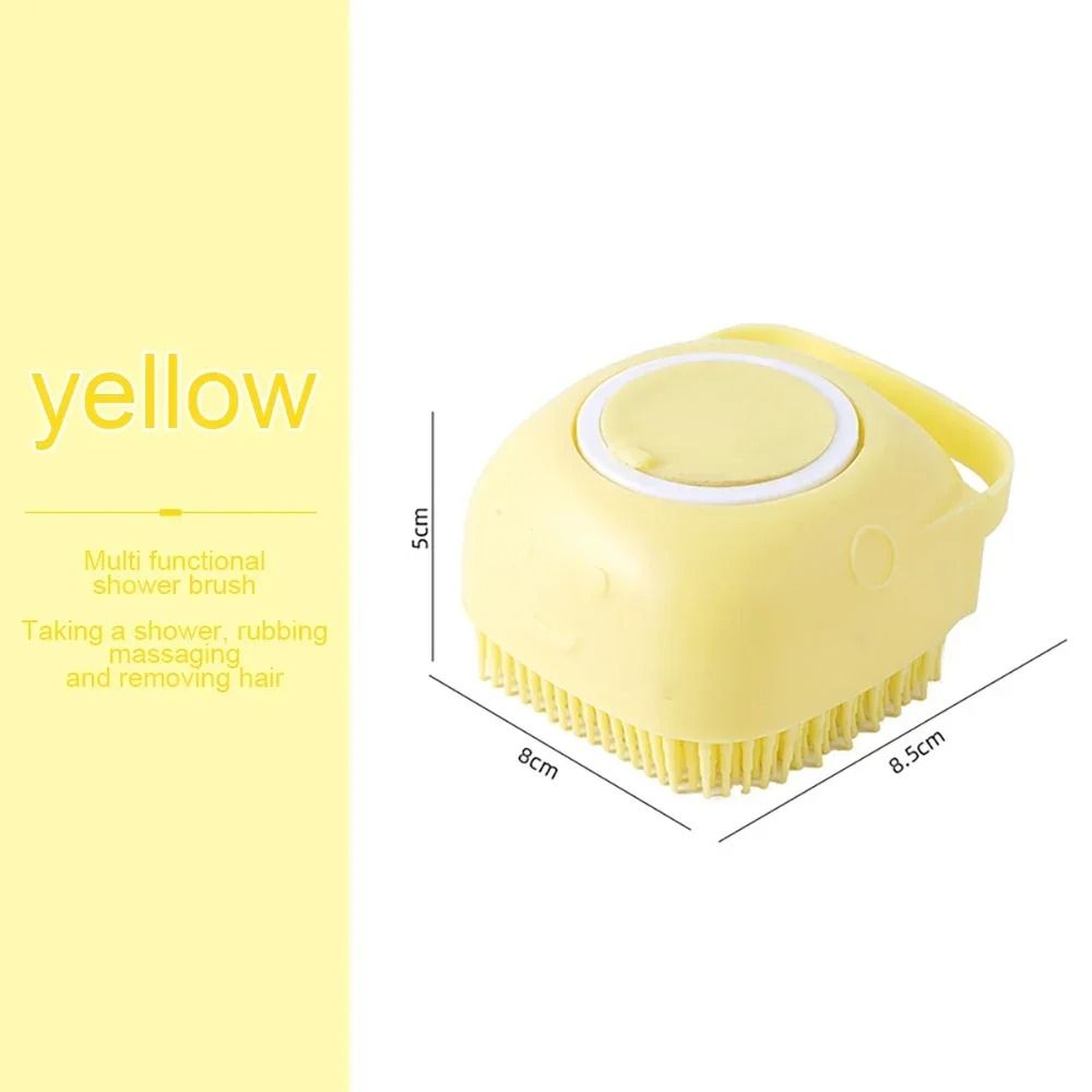 Soft Silicone Pet Bath Massage Brush With Foaming Grooming Design 5