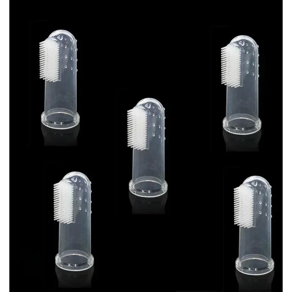 5 Piece Super Soft Pet Finger Toothbrush Set For Dogs Cats 7