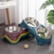 Stainless Steel Double Pet Bowl With Non Slip Diamond Pattern Base 0