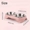 Stainless Steel Double Pet Bowl With Non Slip Diamond Pattern Base 6