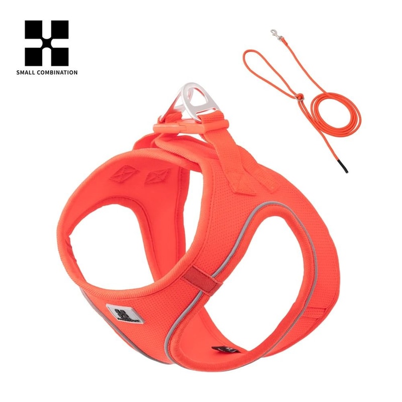 Adjustable Reflective Dog Harness Leash Set For Small Medium Pets 12