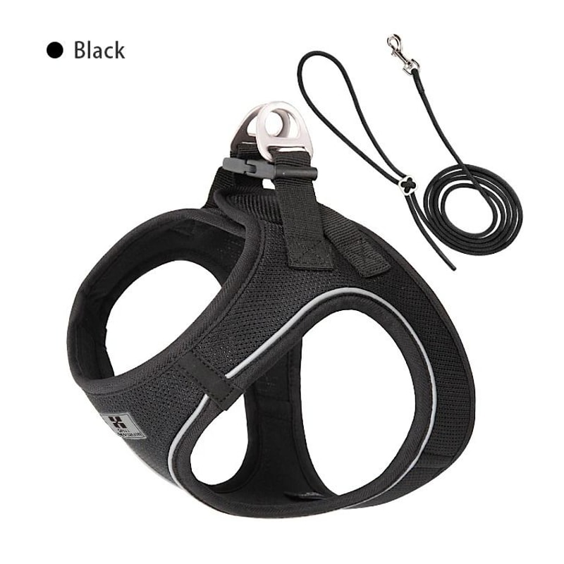 Adjustable Reflective Dog Harness Leash Set For Small Medium Pets 8