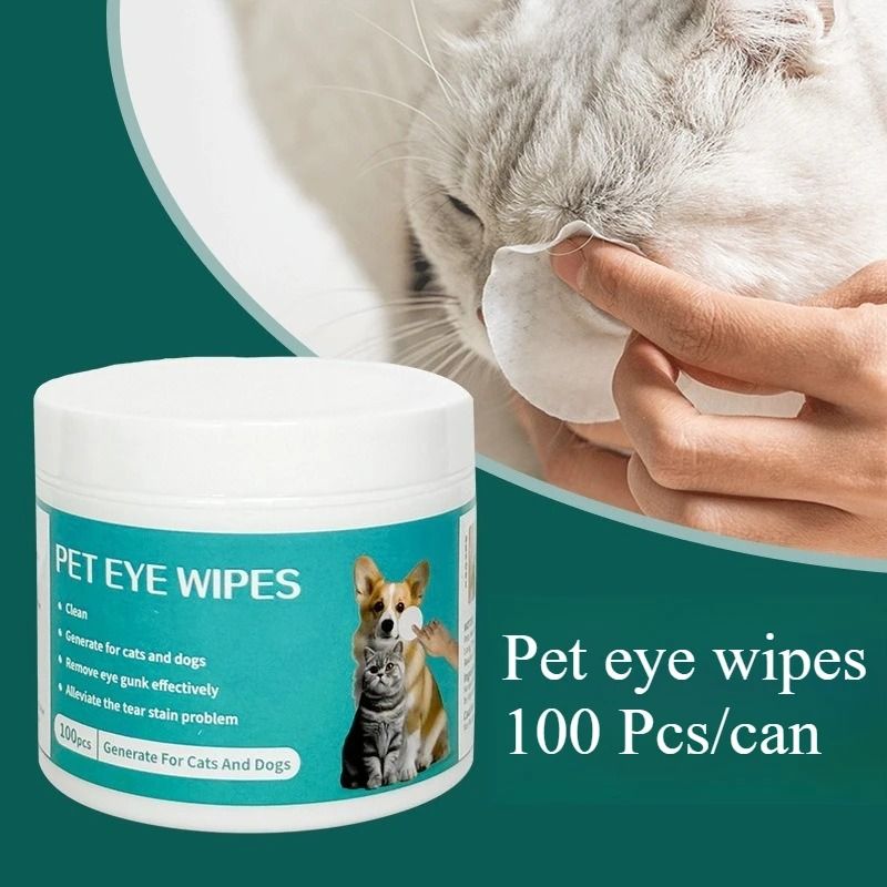 100 Piece Pet Eye Cleaning Wipes For Tear Stain Eye Care 1