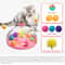 Interactive Cat Puzzle Toy With Spinning Track Balls Feather Teaser 4