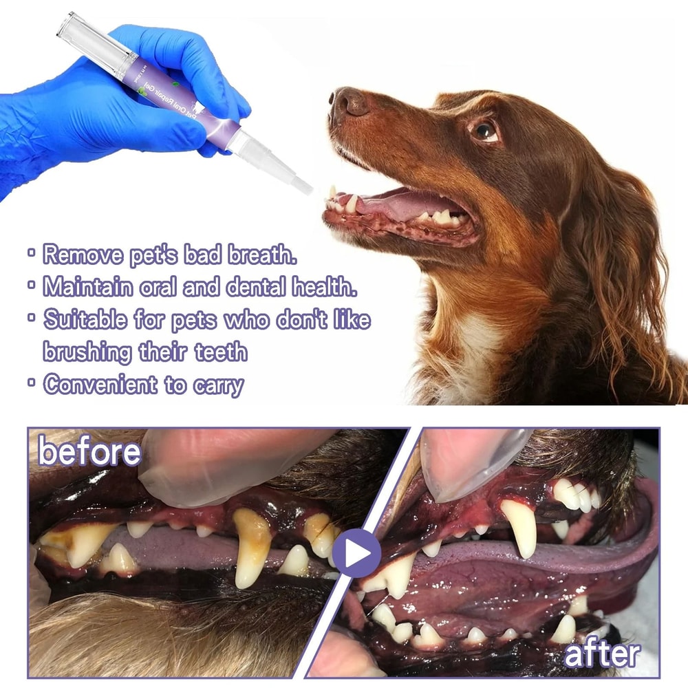Pet Dental Care Gel Pen For Dogs Cats With Fresh Breath Formula 1