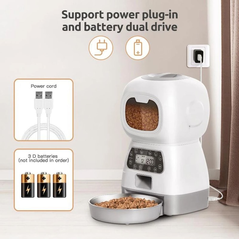 35L Smart WiFi Automatic Pet Feeder With Voice Recorder Slow Feeding 5