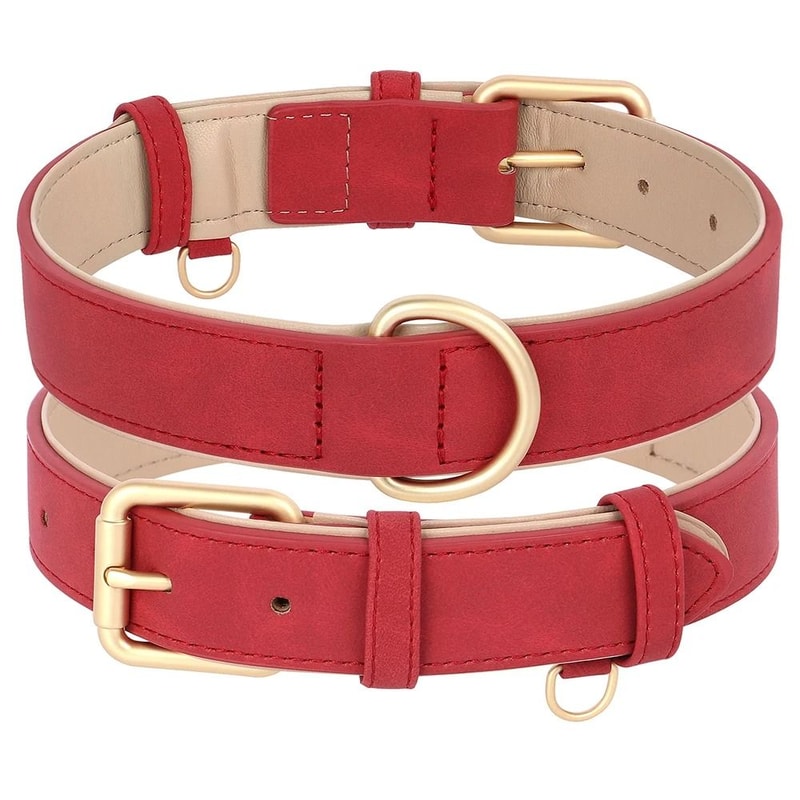 Soft PU Leather Dog Collar And Leash Set For Small Medium Dogs 7