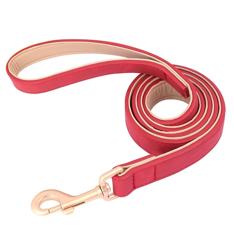 Soft PU Leather Dog Collar And Leash Set For Small Medium Dogs 17