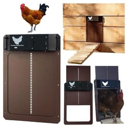 smartguard automatic chicken coop door with light sensor & battery power