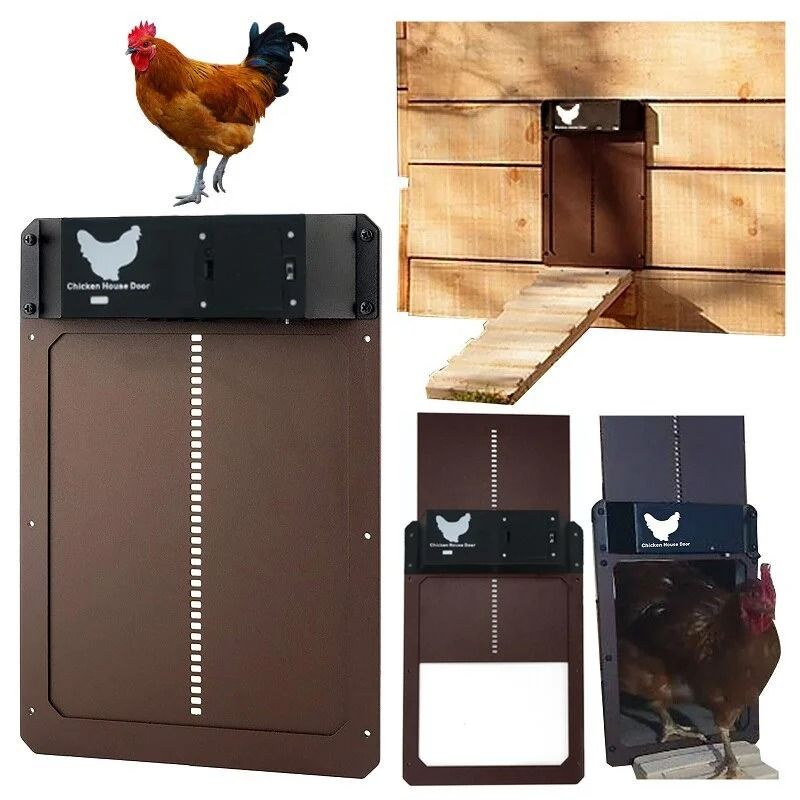 SmartGuard Automatic Chicken Coop Door With Light Sensor Battery Power 1
