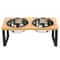15 Tilted Elevated Cat Bowl Stand With Stainless Steel Feeding Bowls 6