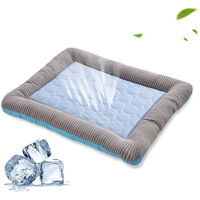 CoolBreeze Ice Silk Cooling Pet Mat For Dogs Cats 0