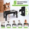 Adjustable Elevated Dog Feeder With Stainless Steel Food Water Bowls 1