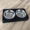 Adjustable Elevated Dog Feeder With Stainless Steel Food Water Bowls 2