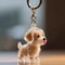 Lovely Pet Hair Memory Keychain Pendant For Bags Car Keys 2