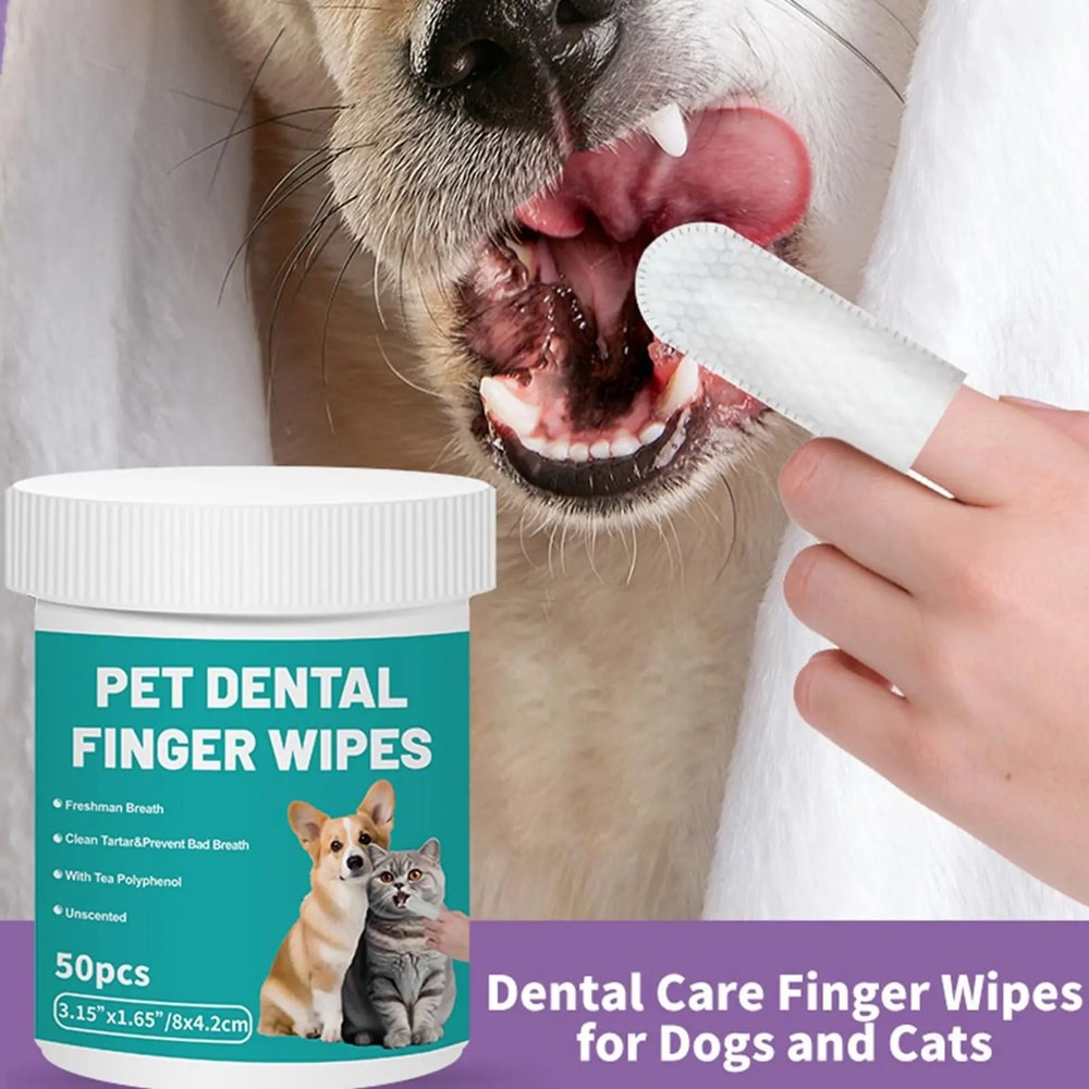 FreshSmile Pet Dental Finger Wipes For Dogs Cats 2