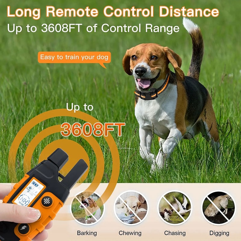 TrainGuard Waterproof Remote Dog Training Collar For Medium Large Dogs 3