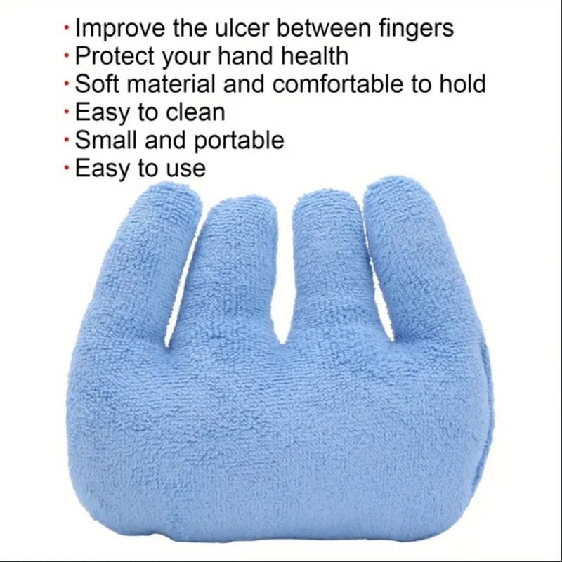 Hand Rehabilitation Grip Cushion With Finger Separators For Stroke Recovery Therapy 3