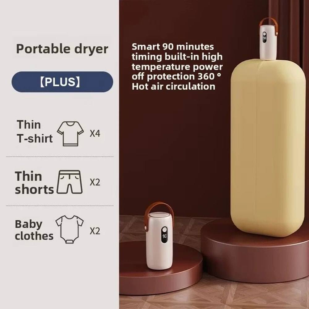 Portable Foldable Electric Clothes Dryer For Baby Clothes Underwear Travel Laundry 6