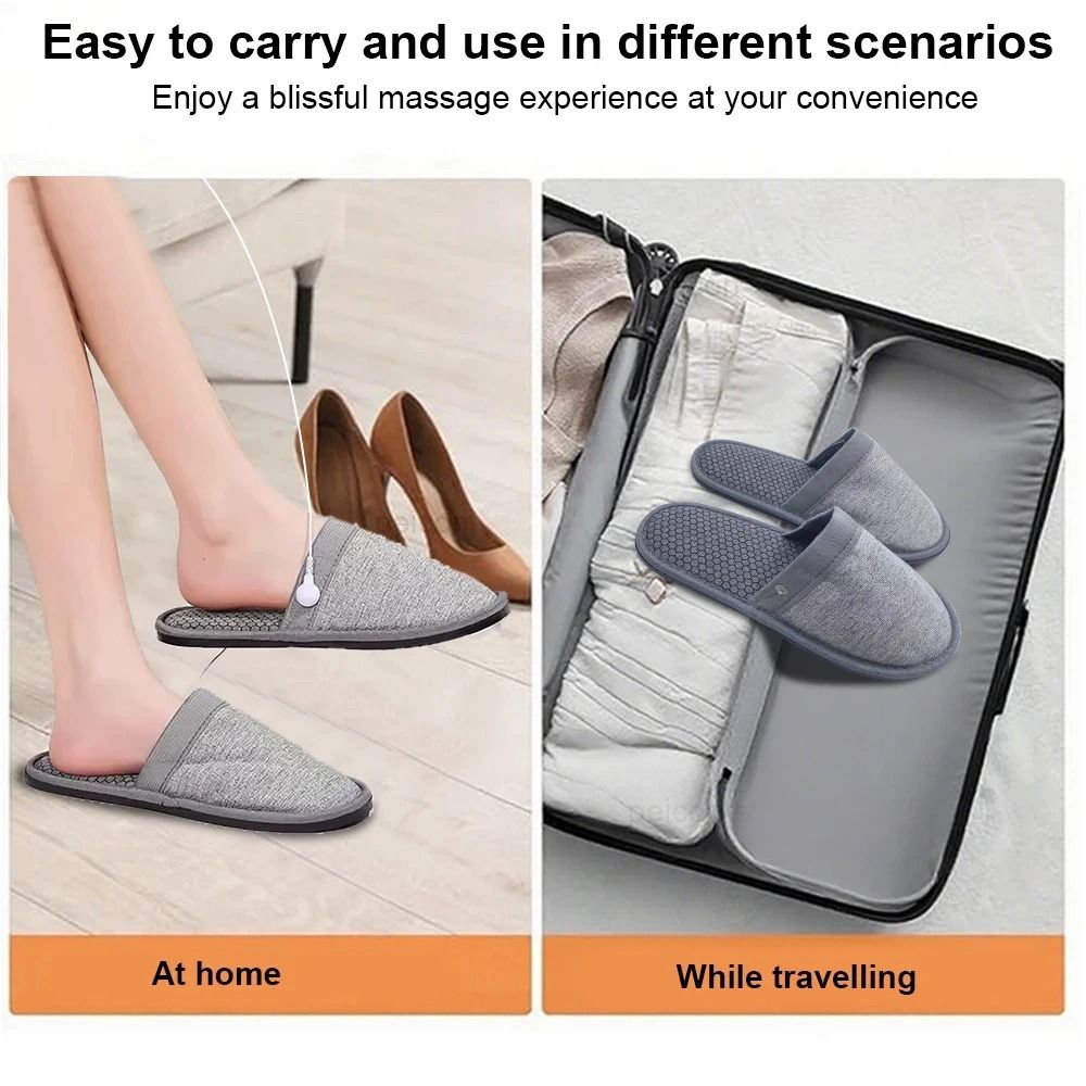 EMS Foot Massager Slippers With Remote Control For Relaxing Foot Care 3