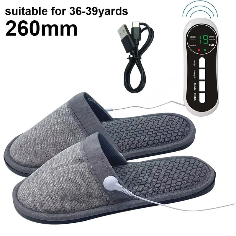 EMS Foot Massager Slippers With Remote Control For Relaxing Foot Care 8