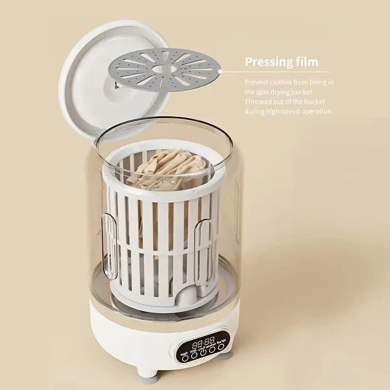 Portable Mini Turbo Washing Machine For Socks Underwear Travel Laundry 5