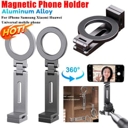 magnetic airplane phone holder with 360° flexible rotation for hands-free travel