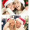LED Plush Santa Hat With Adjustable Lights For Kids Adults 2