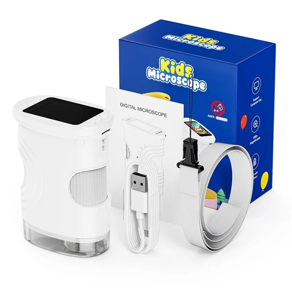 1000X Kids Digital Microscope With 2Inch Screen HD Camera 7