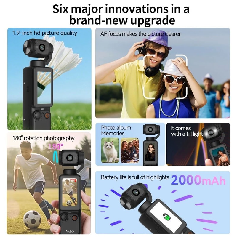 1080P WiFi Wearable Sports Camera For Motorcycle Travel Vlogging 4