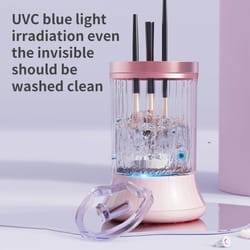 rechargeable makeup brush cleaner machine with automatic drying function
