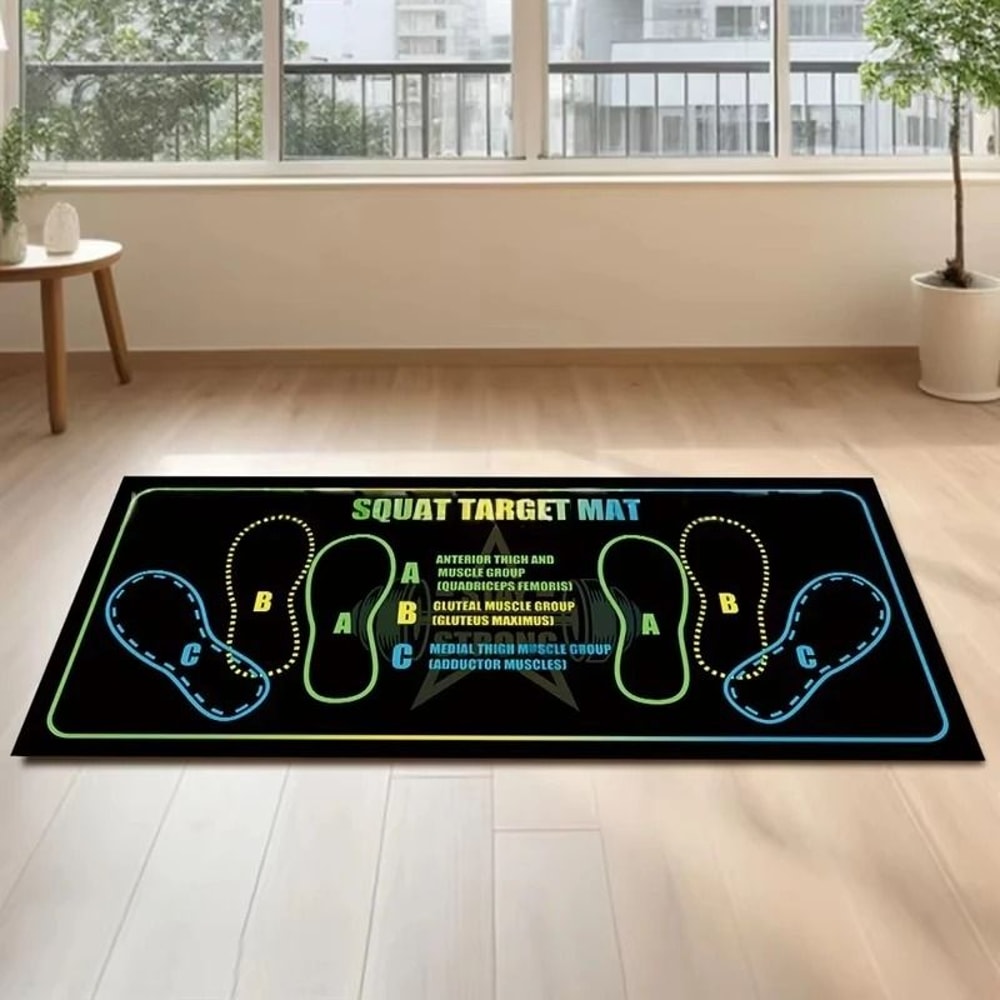 NonSlip TwoColor Squat Mat For Home Workouts Floor Exercise 7